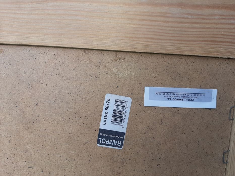 lustro wiszące rama drewniana