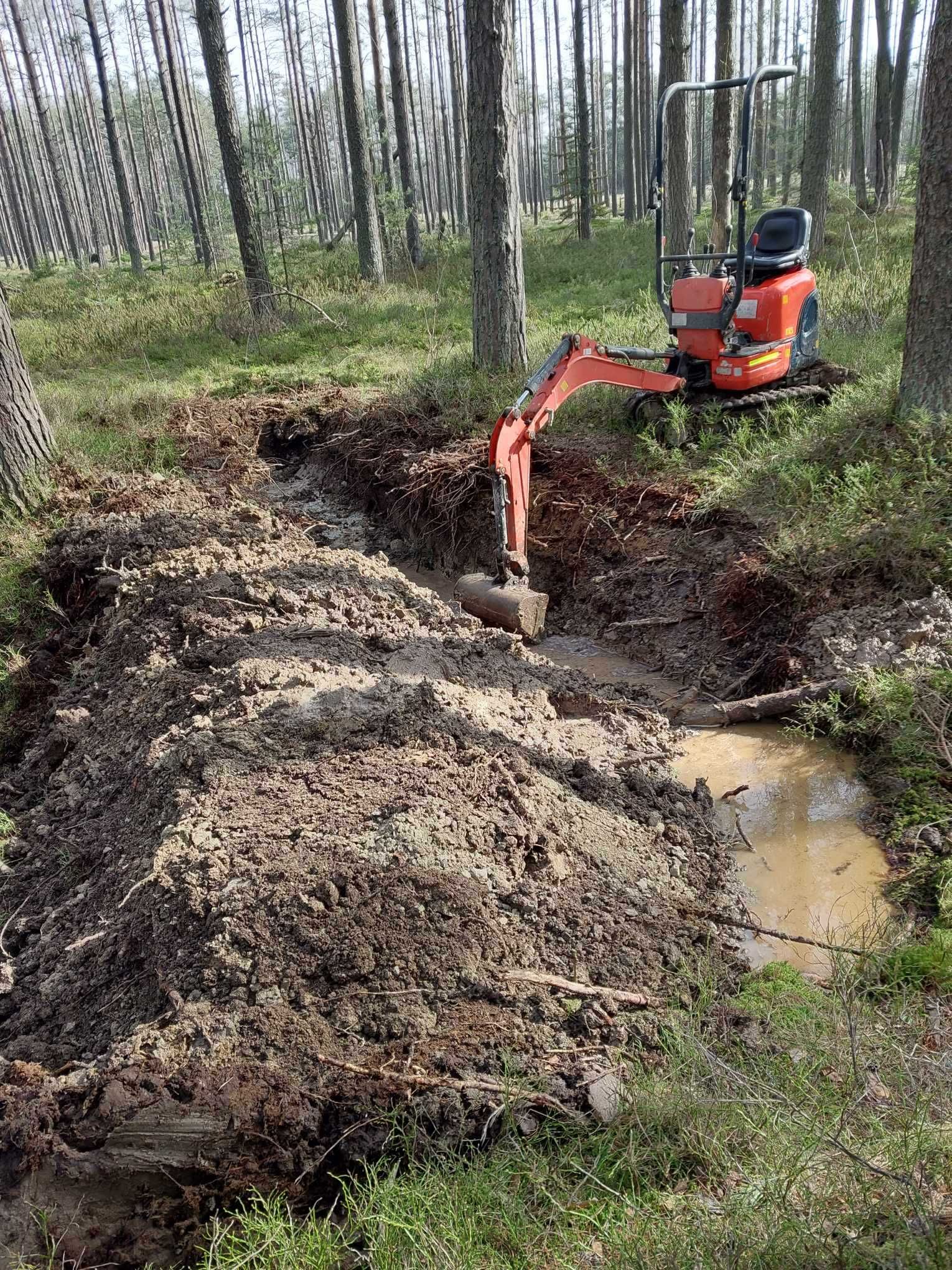 Usługi mini koparką, przyłącza, niwelacje, prace ziemne, wynajem.