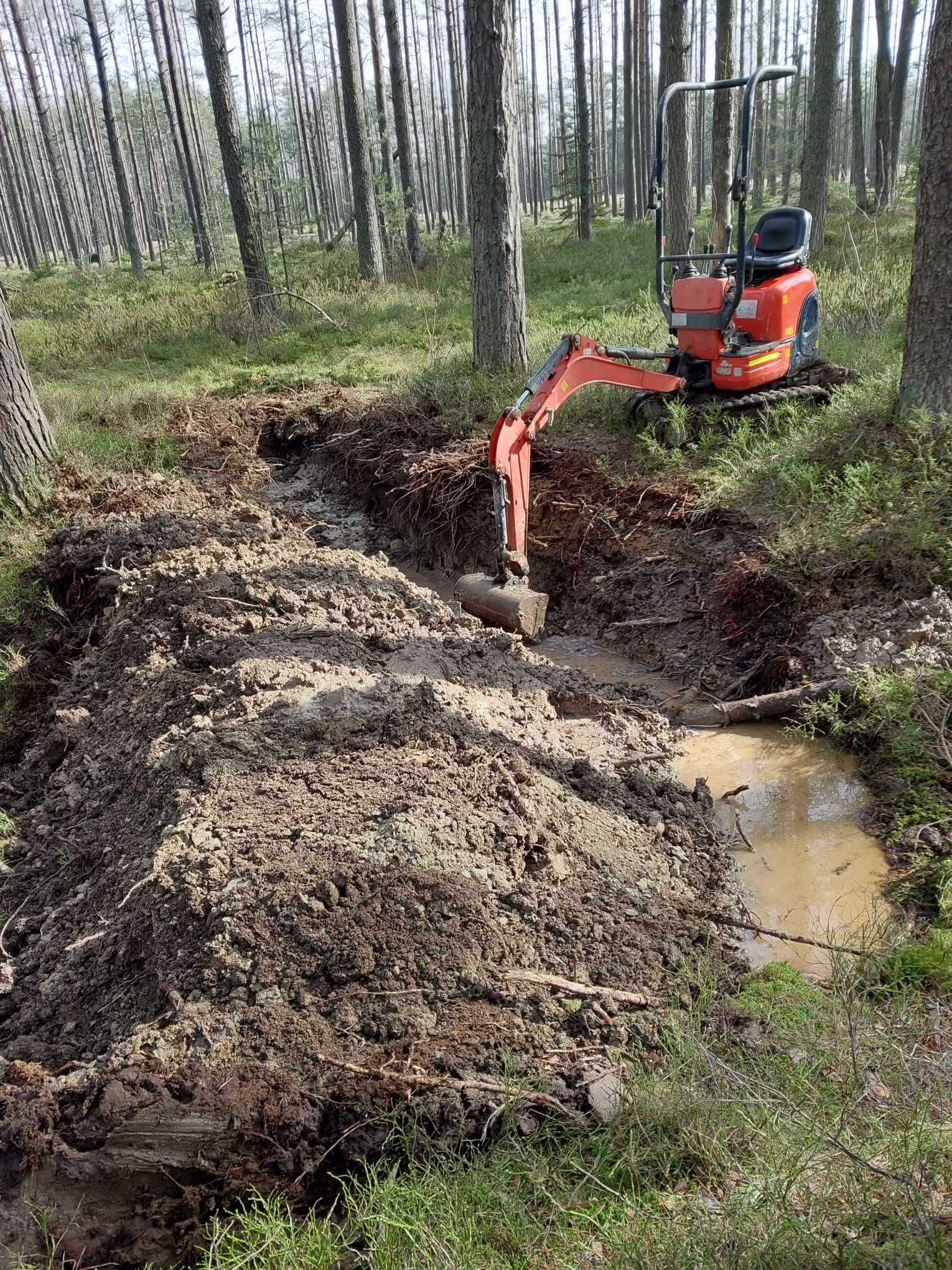 Usługi minikoparką, wynajem, wozidła budowlane, koparka, prace ziemne