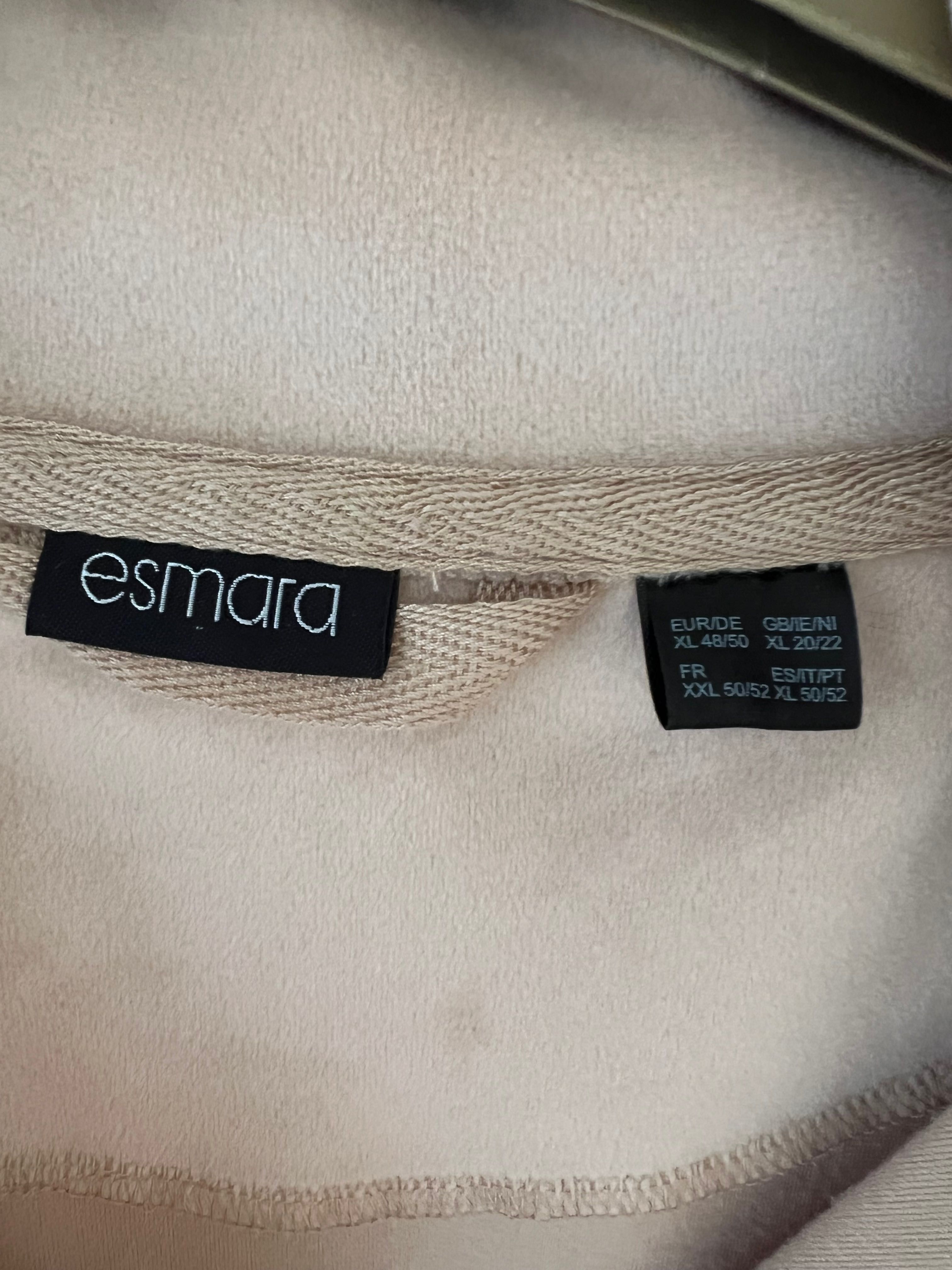 Dresy rekreacyjne welur 46 XL Esmara Lidl komplet nowy beżowy