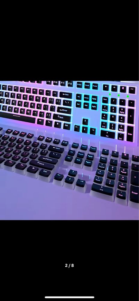 Transparentne keycapy PBT do klawiatury mechanicznej