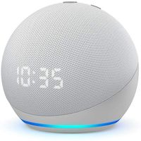Amazon Alexa Echo Dot (Geração 4) com Relógio Branco Gelo SELADO