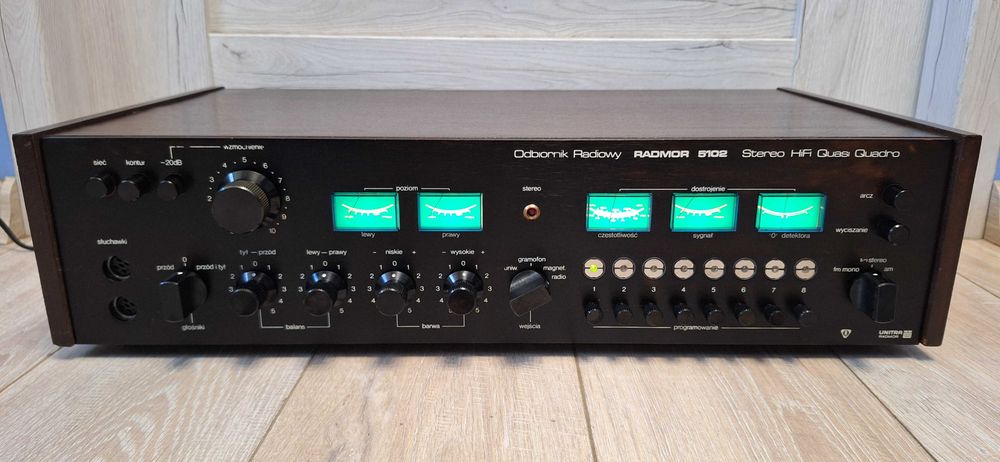 Amplituner Unitra Radmor 5102 Czarny ! 80 Rok ! IDEALNY PO SERWISIE !
