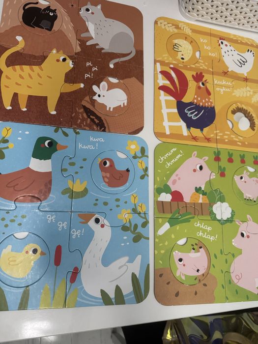 Układanka edukacyjna. Zwierzę na farmie.