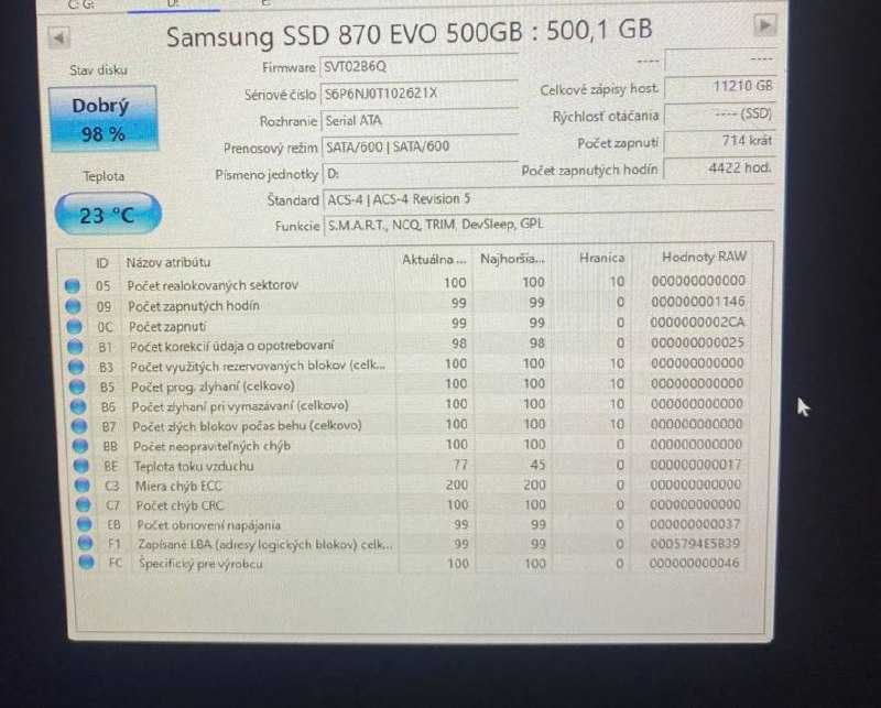 SSD Samsung 870 EVO 500gb / sata 2.5