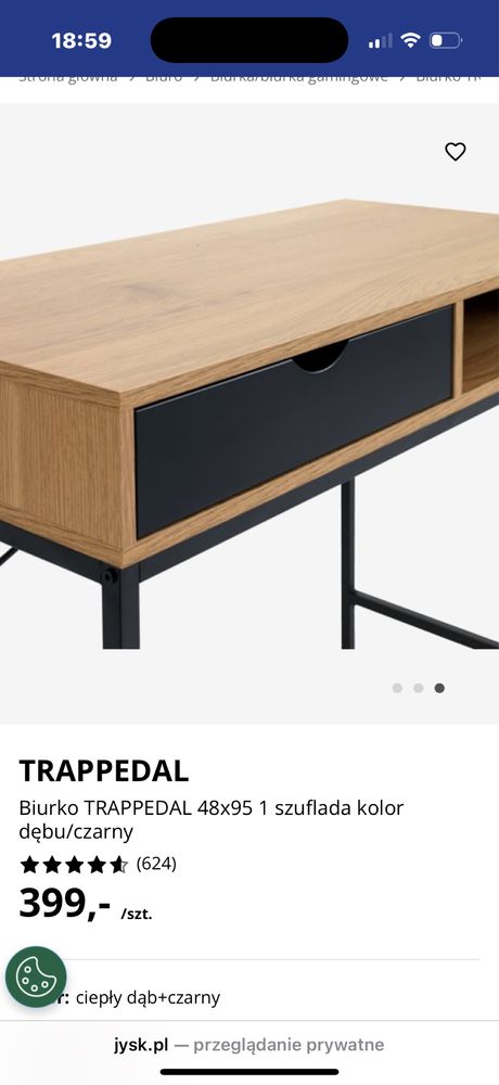Biurko/toaletka Trappedal/Jysk