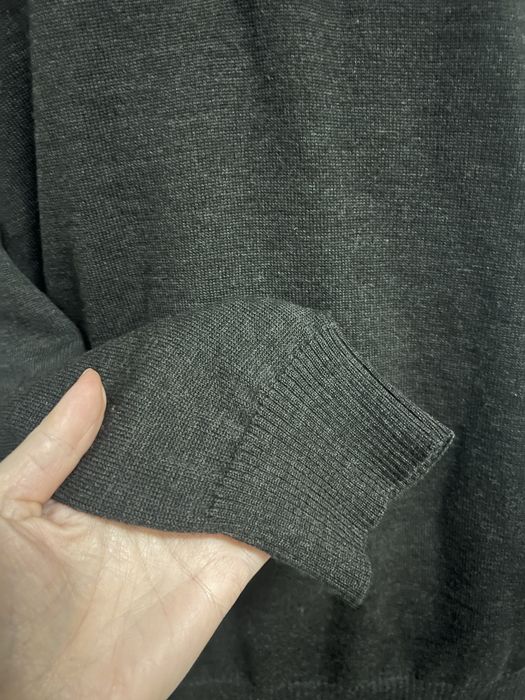 Męski sweter März z wełny – grafitowy, z kołnierzykiem, elegancki L/XL