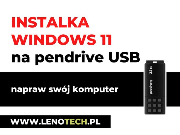 Windows 11 2022 na każdy komputer + Szybki Pendrive USB 3.0 Napraw sam