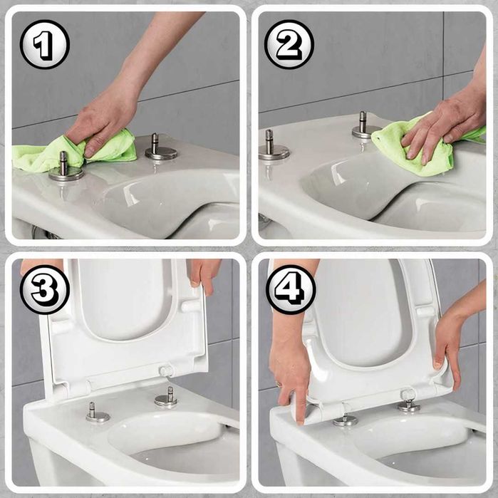 Deska Sedesowa Wolnoopadająca 0041-2 WC Twarda Wypinana Uniwersalna