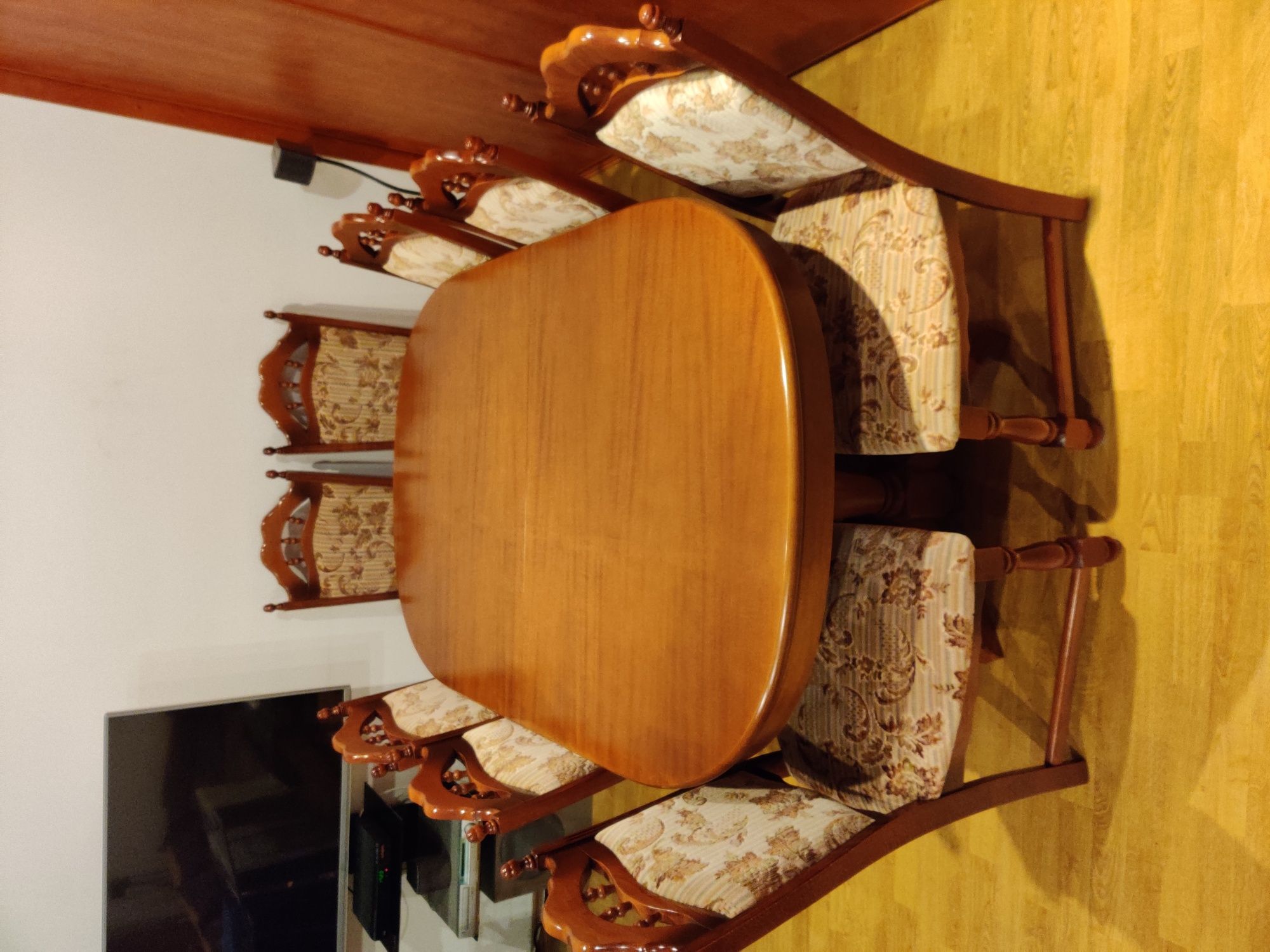 Stół rozkładany 160x100 (360x100) 12 krzeseł