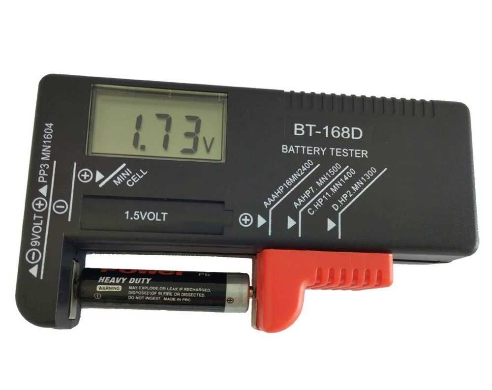 Тестер заряда батареек и аккумуляторов ANENG BT-168D