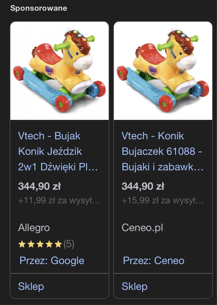 VTech Konik Bujaczek Jeździk 2W1 Dźwięki 61088