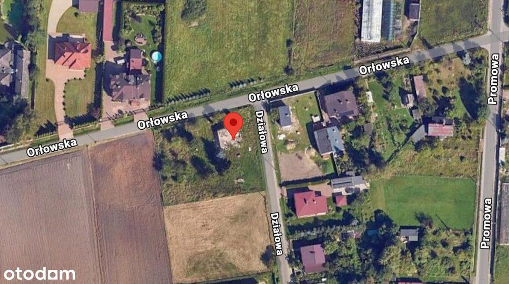 Działka 2020 m² Łódź Orłowska  – media, drugi wjazd, bez pośredników