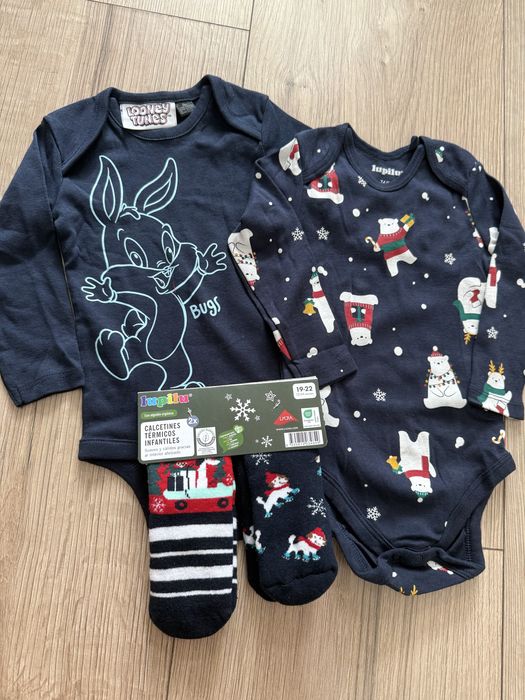 Zestaw swiąteczny body+skarpety