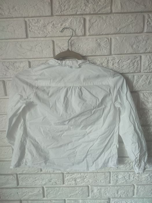 Koszula dziewczęca, biała, rozpoczęcie roku, długi rękaw