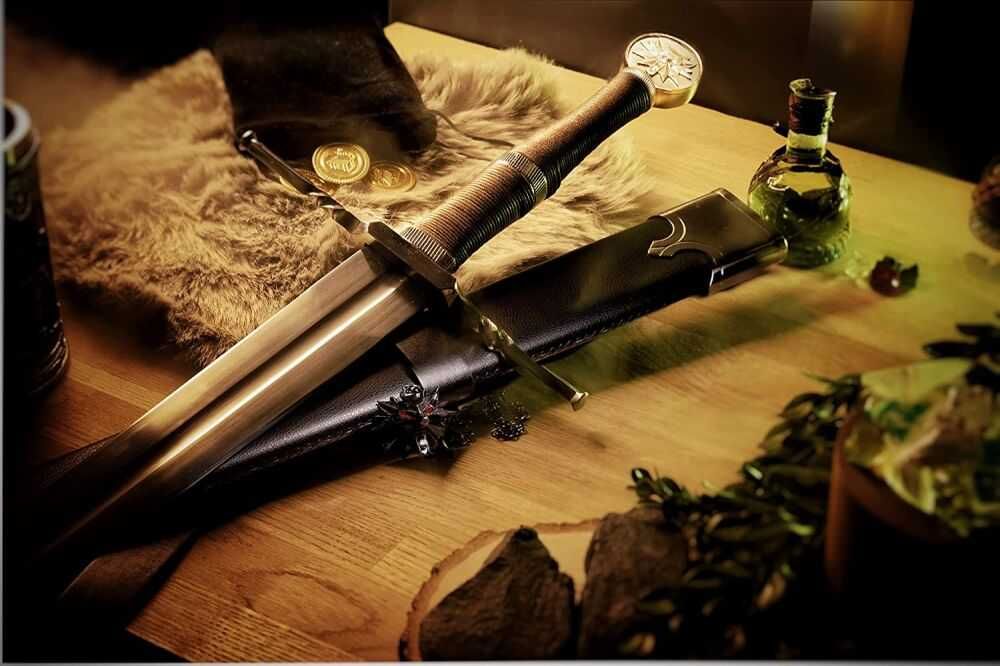 Wielki Miecz Geralta Inspirowany Wiedźmin The Witcher  9320 Ostry