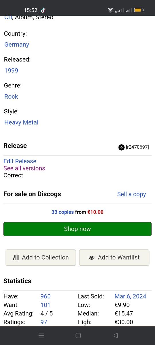 CD, Saxon – Metalhead Album, Limited Edition