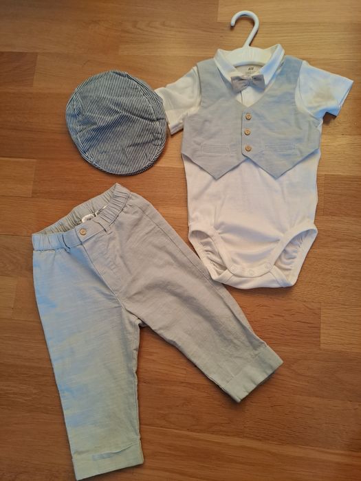 Nowy Elegancki komplet + kaszkiet H&M 74