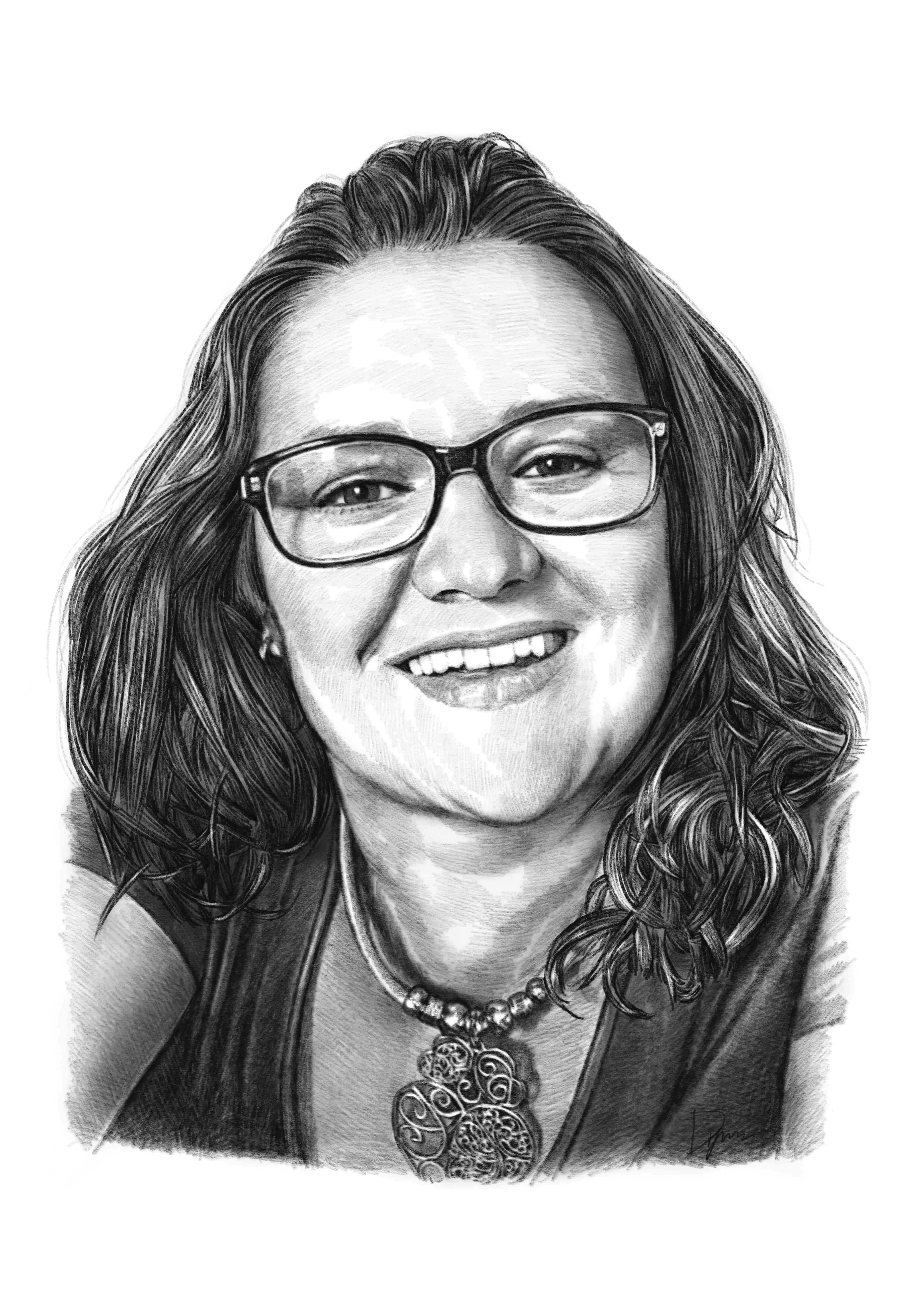 Desenho de Retratos a Grafite e Carvão de Pessoas ou Animais
