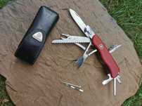 Kultowy scyzoryk Victorinox Hercules EDC, skórzany pokrowiec, bdb stan
