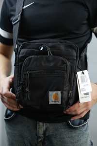 Большая вместительная сумка Carhartt мессенджер планшетка черный карха