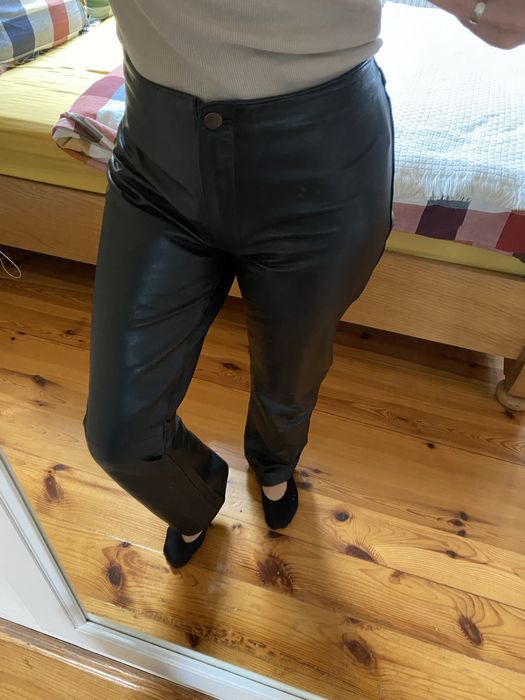 Spodnie skórzane damskie M