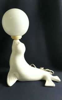 Лампа-статуэтка светильник настольный фарфоровый Морской Котик
