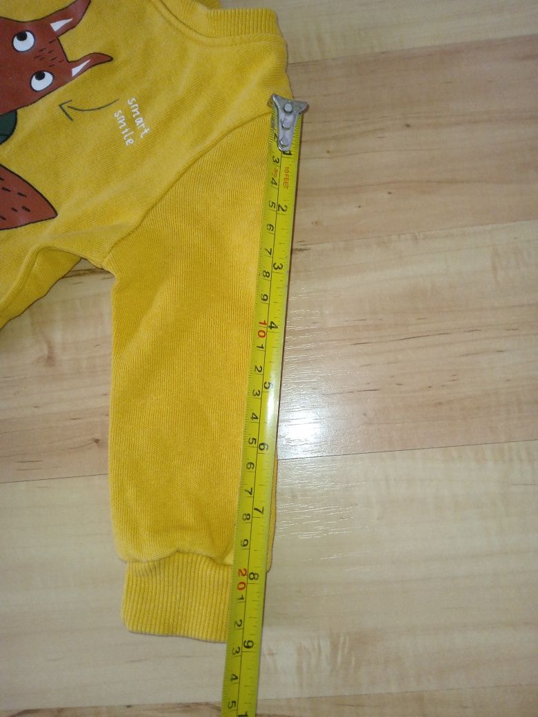 R.74 Żółta musztardowa bluza z liskiem 74