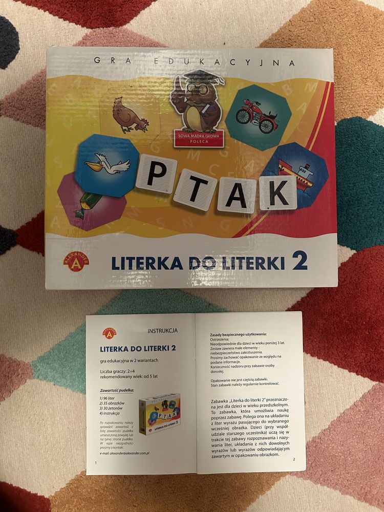 Edulacyjna gra planszowa Literka do Literki 2