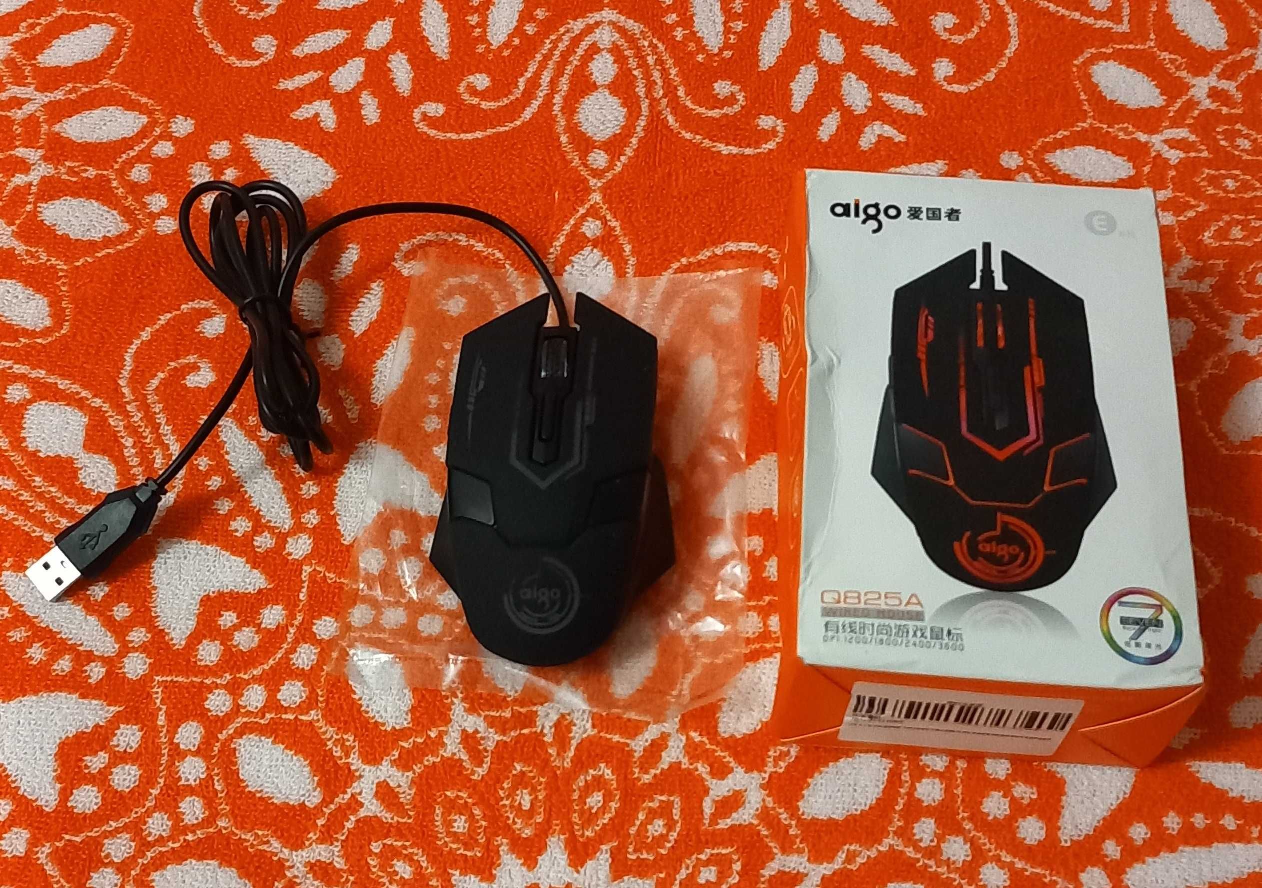 игровая 6D компьютерная мышь RGB Aigo Q825A