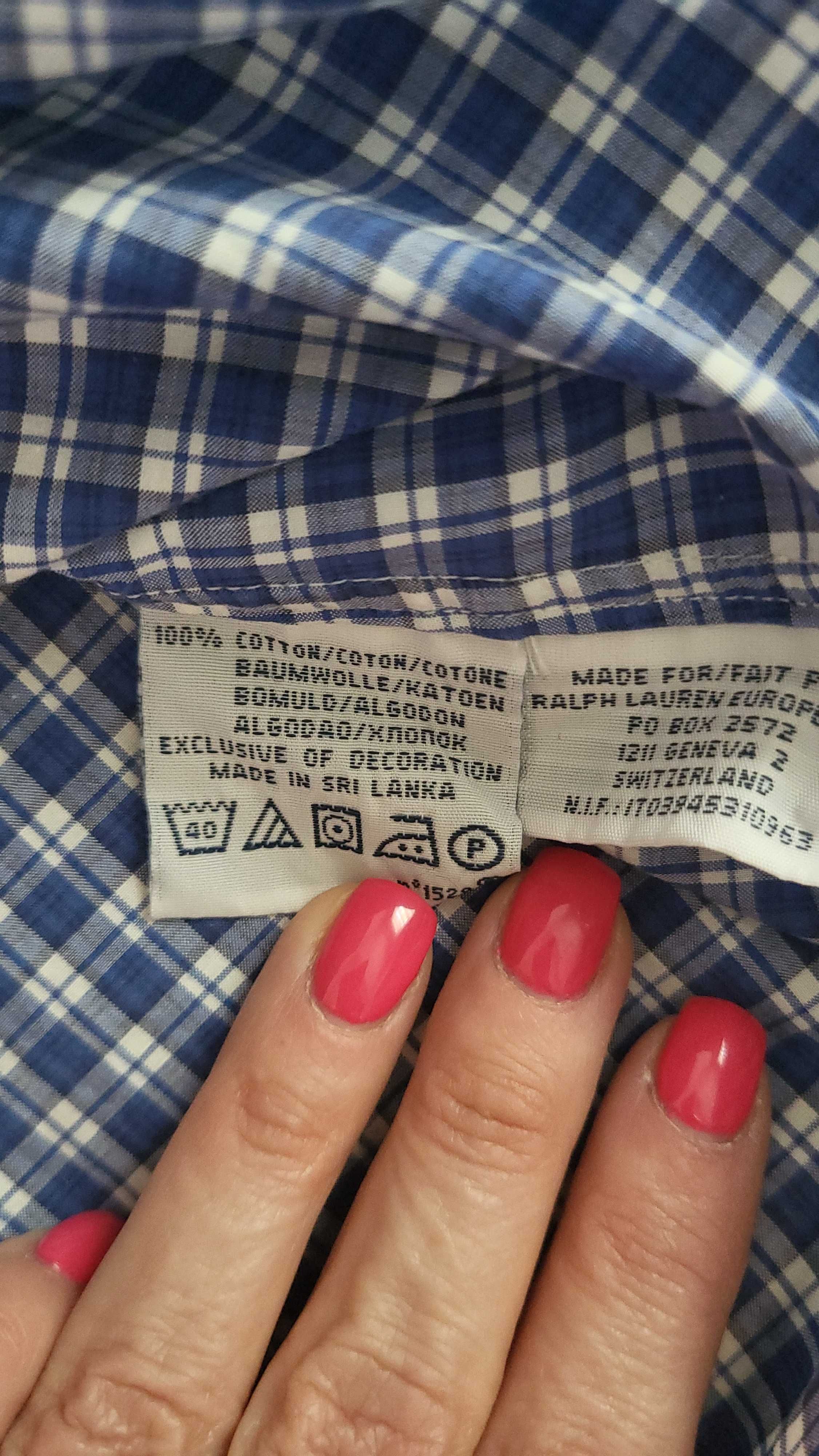 Ralph lauren śliczna koszula w kratkę slim fit L idealna