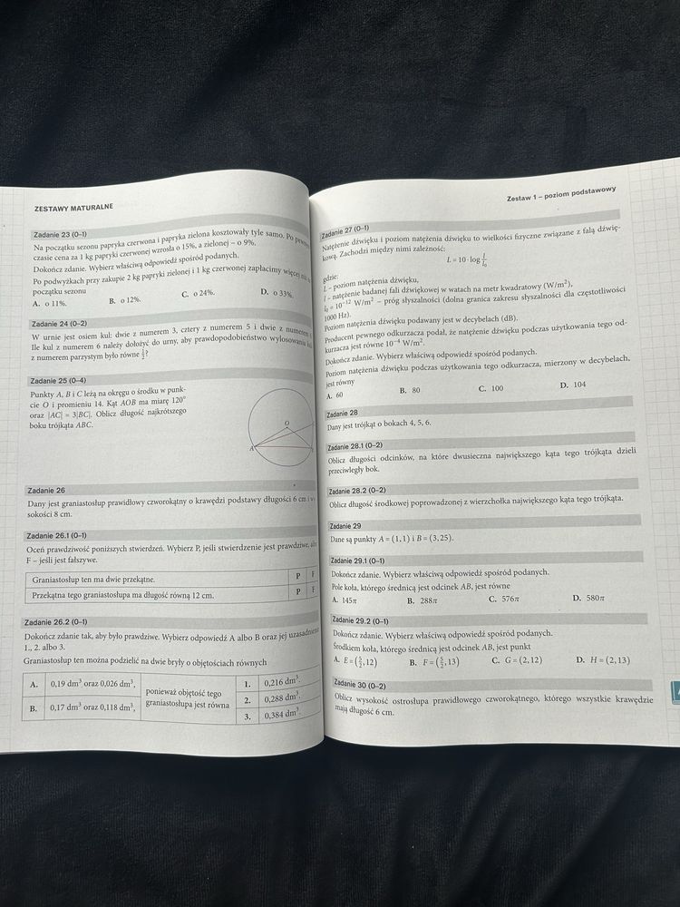 Zbiór zadań maturalnych, matematyka rozszerzona, nowa