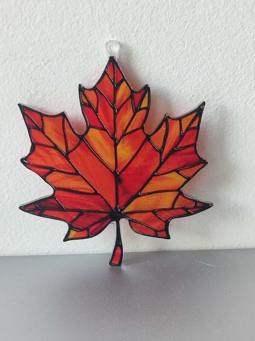 Witraż witrazyk Liść