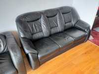 Kanapa Sofa Fotel Komplet wypoczynkowy Skóra
