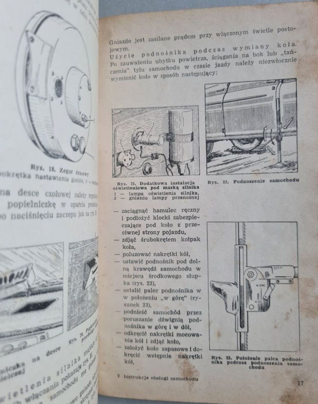 Warszawa 223 - Instrukcja obsługi samochodu