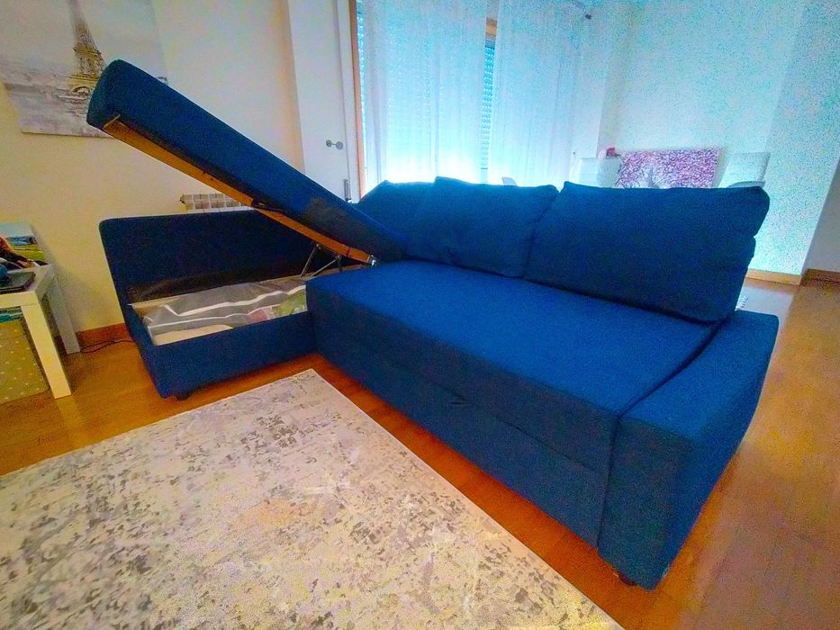 Sofá, chaise longue e cama em um só