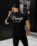 t-shirt bawełniany męski klasyczny SORO O LA VOGA czarny M