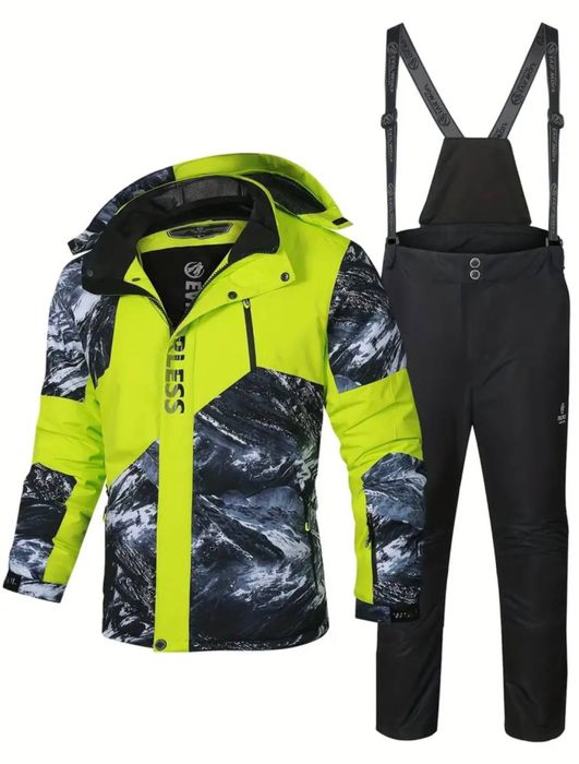 Зимовий новий чоловічий теплий костюм для лиж