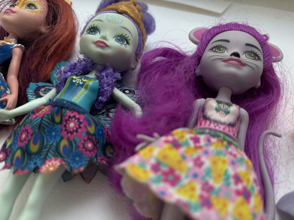 Lalki Enchantimals zestaw zwierzątka laleczki barbie małe sukienki miś