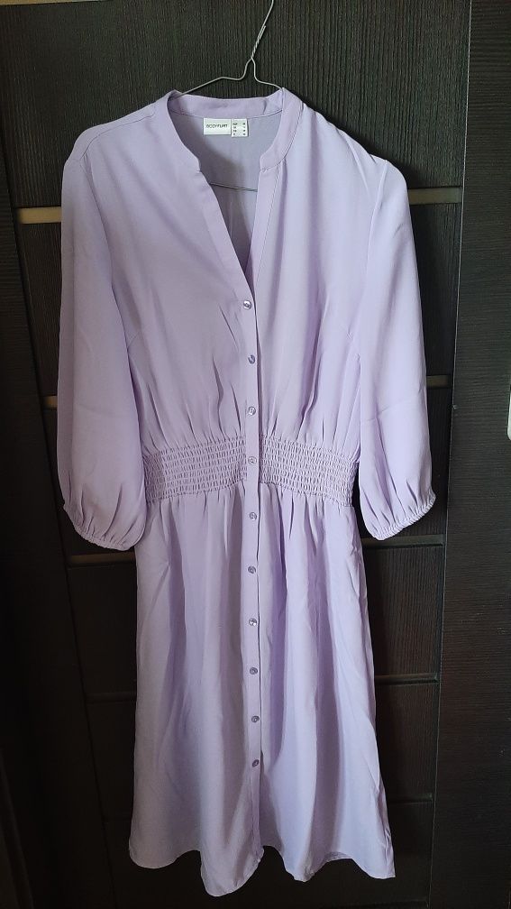 Sukienka midi Bonprix r. 36 lawendowa