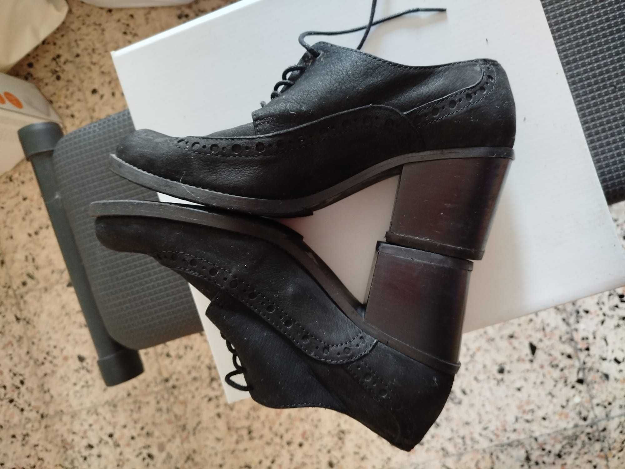 Black Heeled Brogues