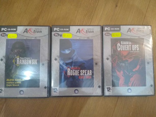 3x Gra PC Rainbow Six Covert Ops Rogue Spear Eagle Watch Nowe