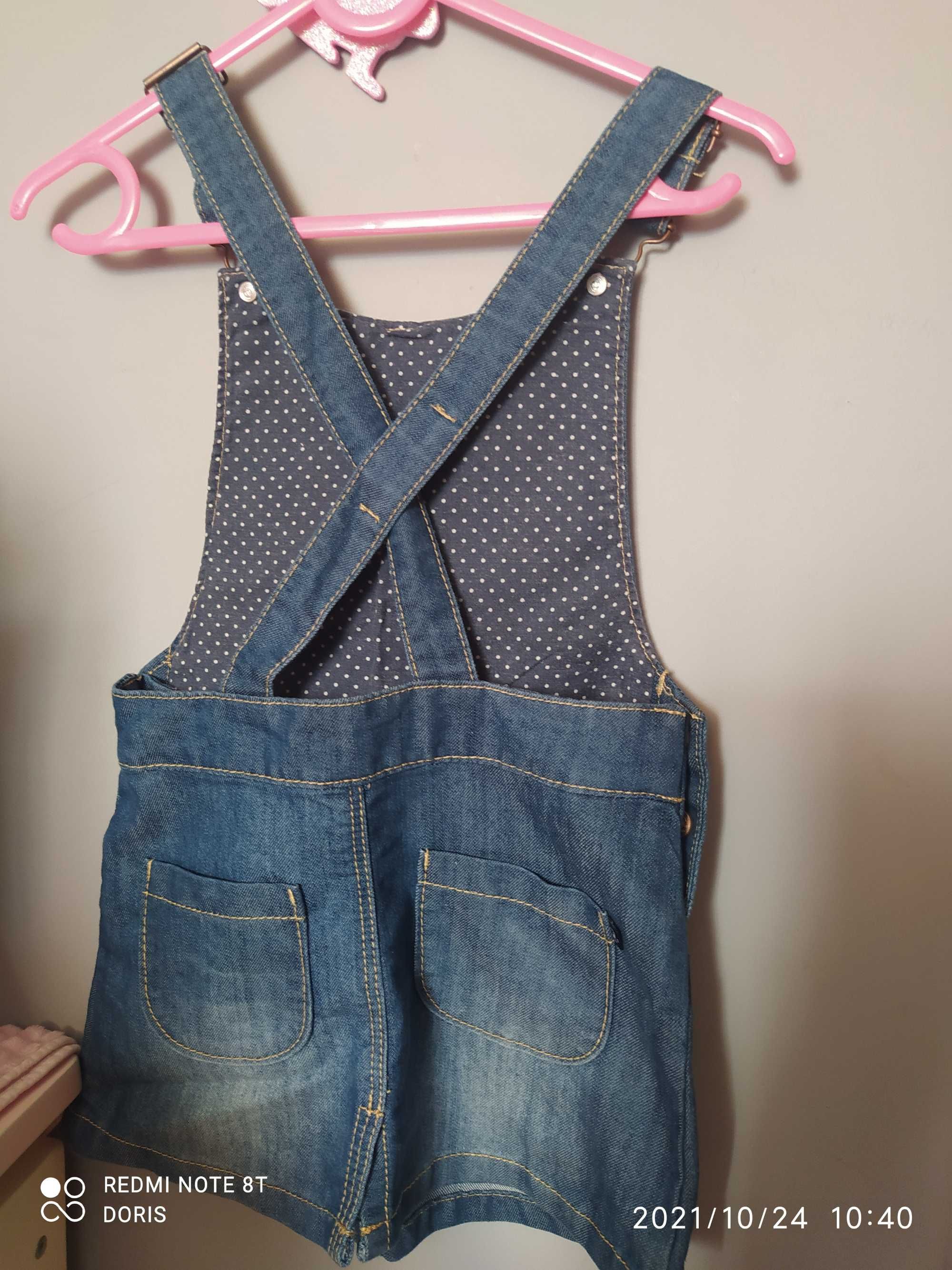 Nowa sukienka ogrodniczka jeans okaidi 104 cm