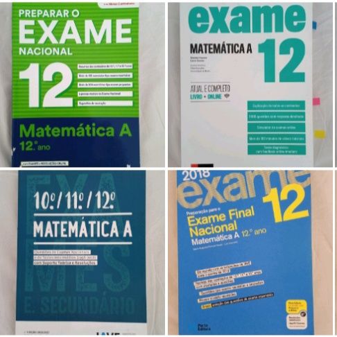 Livros de preparação para o exame Matemática A 12o ano