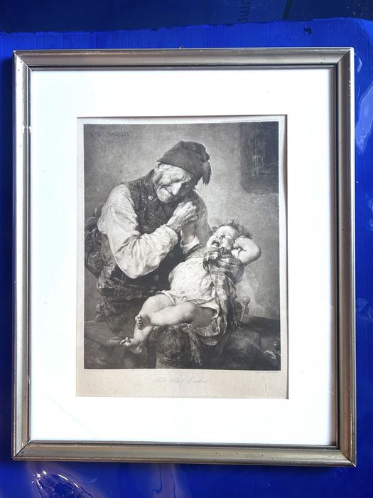 Georgios Jakobides:Zły wnuk 1884.Litografia Franz Seraph Hanfstaengl