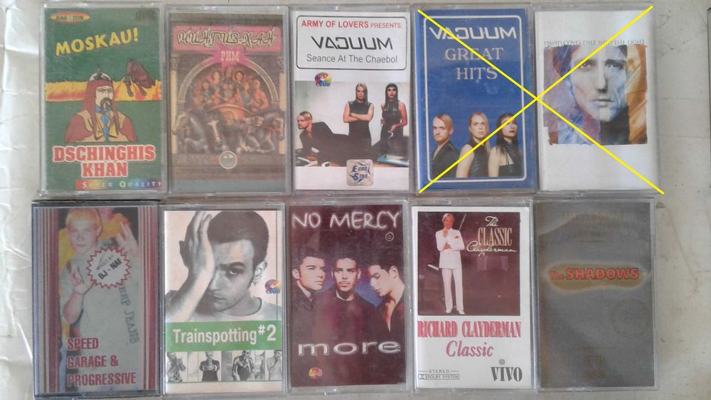 Компакткассеты, аудиокассеты импортная поп.музыка.
