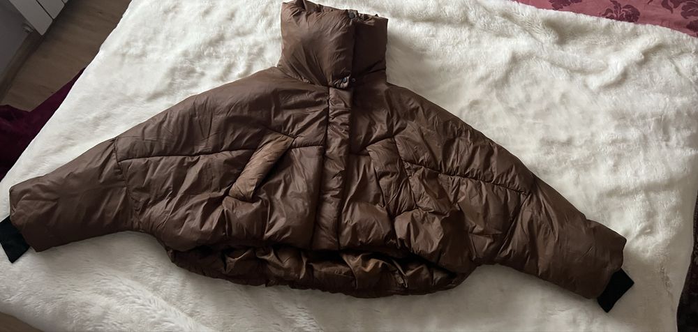 Ann Gissy xl krótka szeroka kurtka zimowa brązowa nowa xl