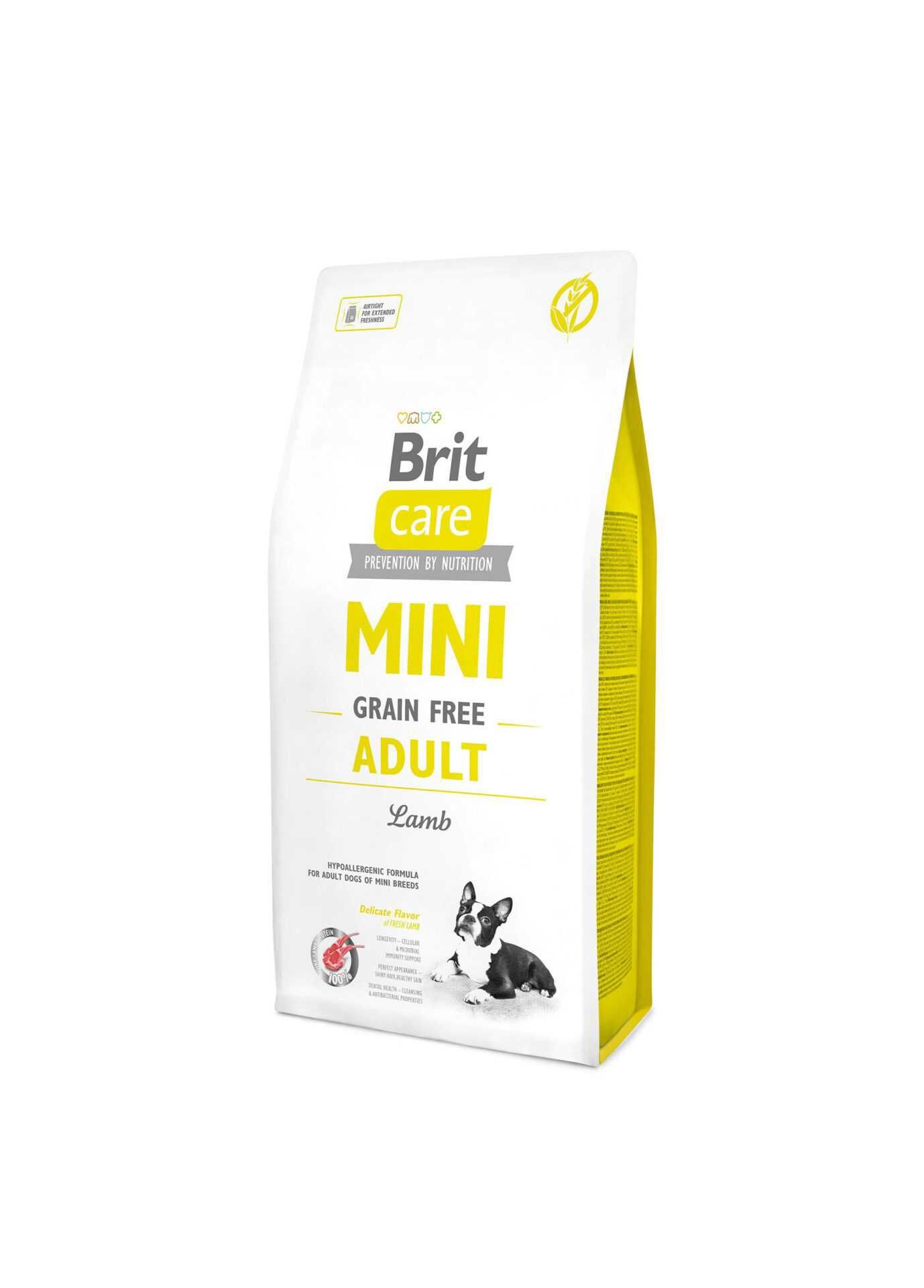 Сухий корм для собак міні порід Brit Care GF Mini Adult Lamb з ягням
