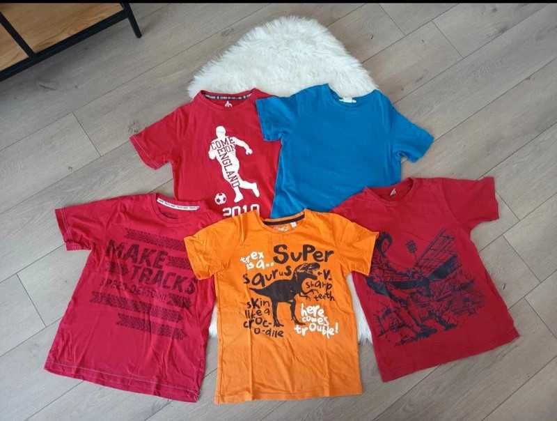 5 koszulek t-shirtów dla chłopca 122 128