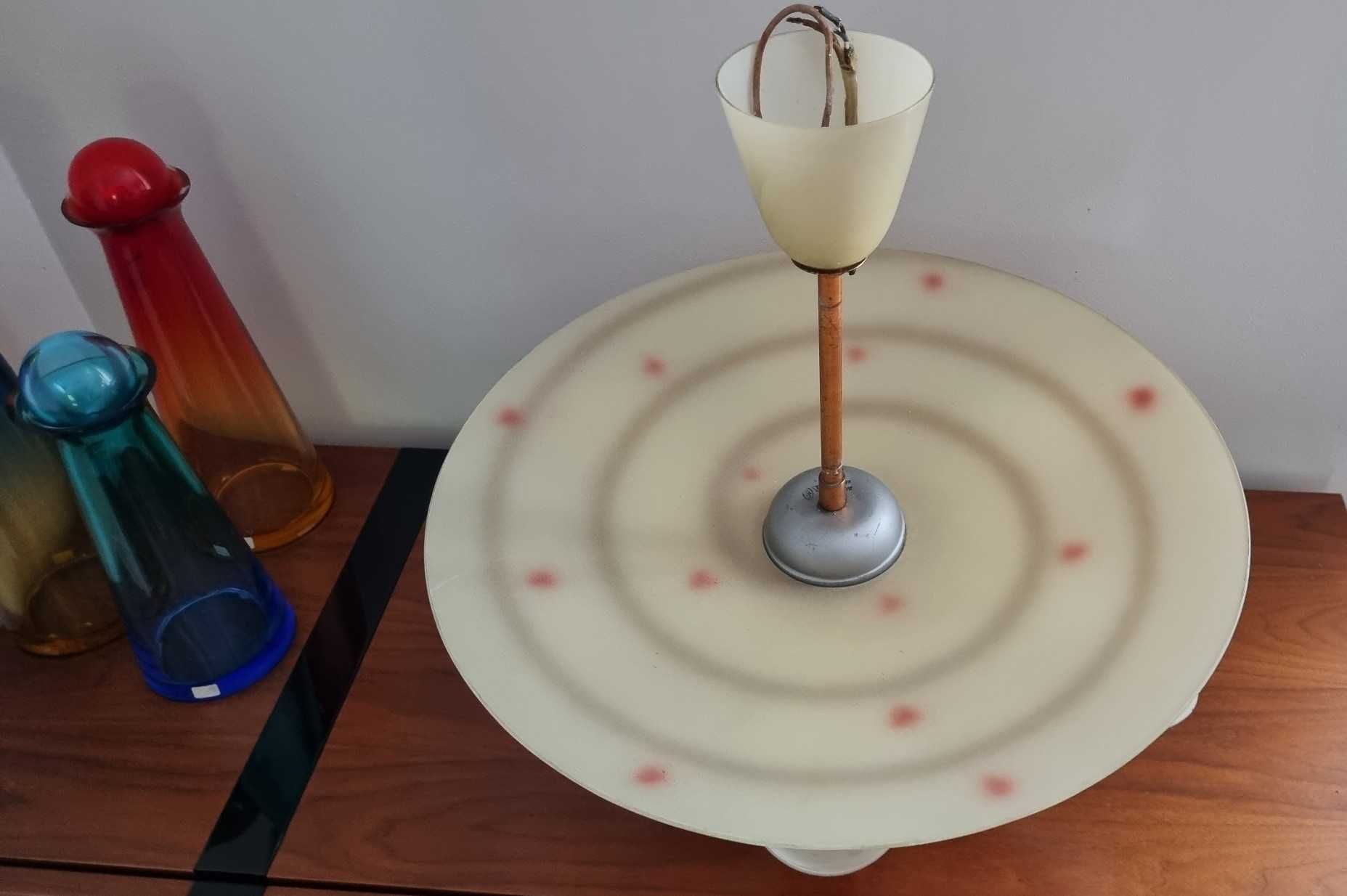 Lampa żyrandol Mid Century Design 6 ramienny Czechosłowacja Napako PRL